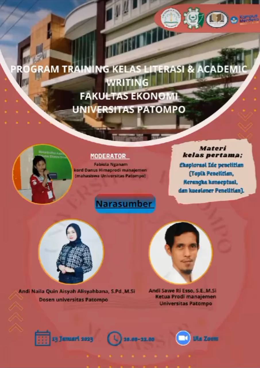 Fakultas Ekonomi UP Mengadakan Program Training Kelas Literasi & Academik Writing