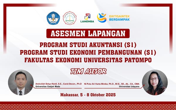 Akreditasi Program Studi Ekonomi Pembangunan (S1) dan Program Studi Akuntansi (S1) Fakultas Ekonomi Universitas Patompo
